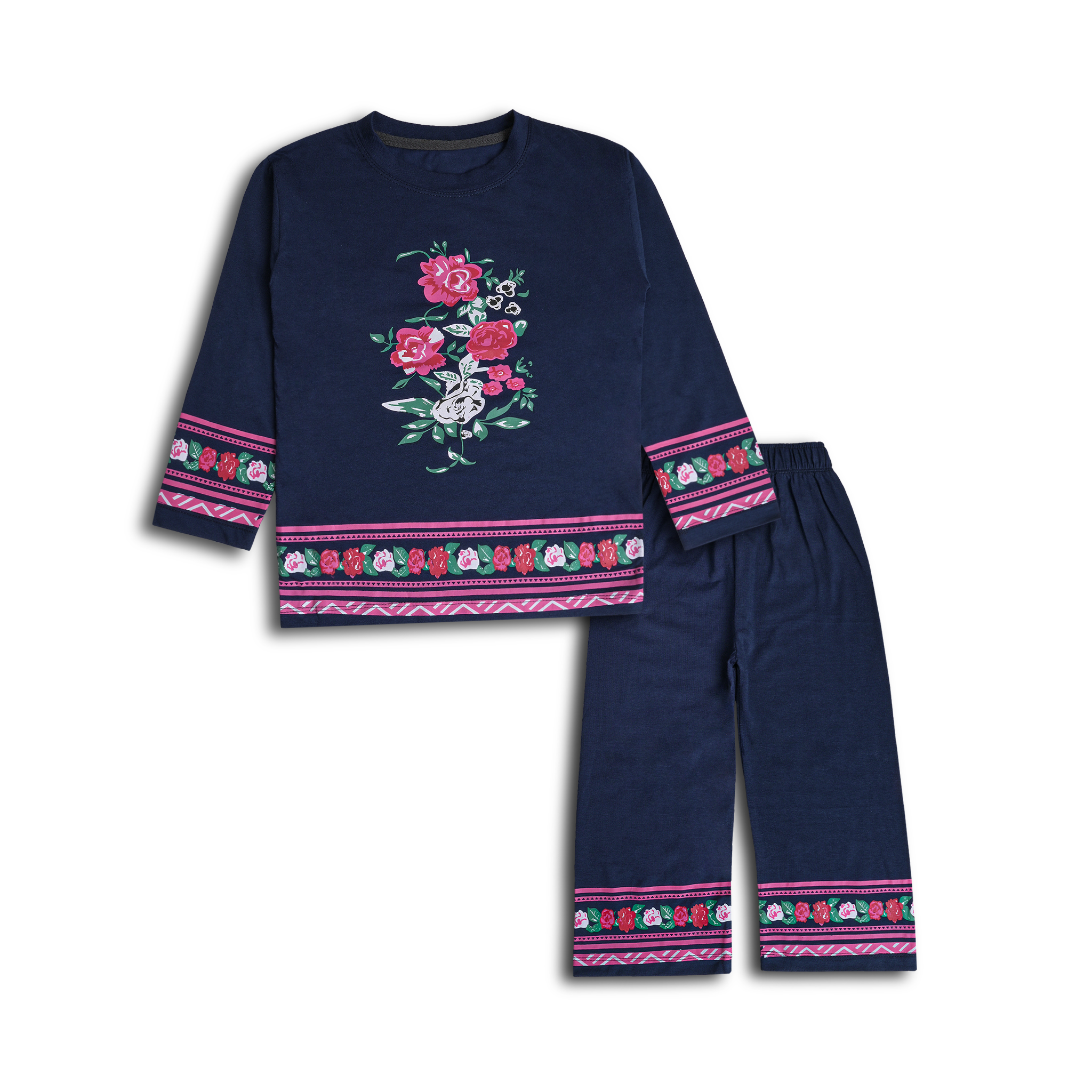 Midnight Bloom Floral Girls 2Pc Set