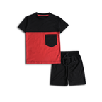 Red & Black Pocket 2Pc Set