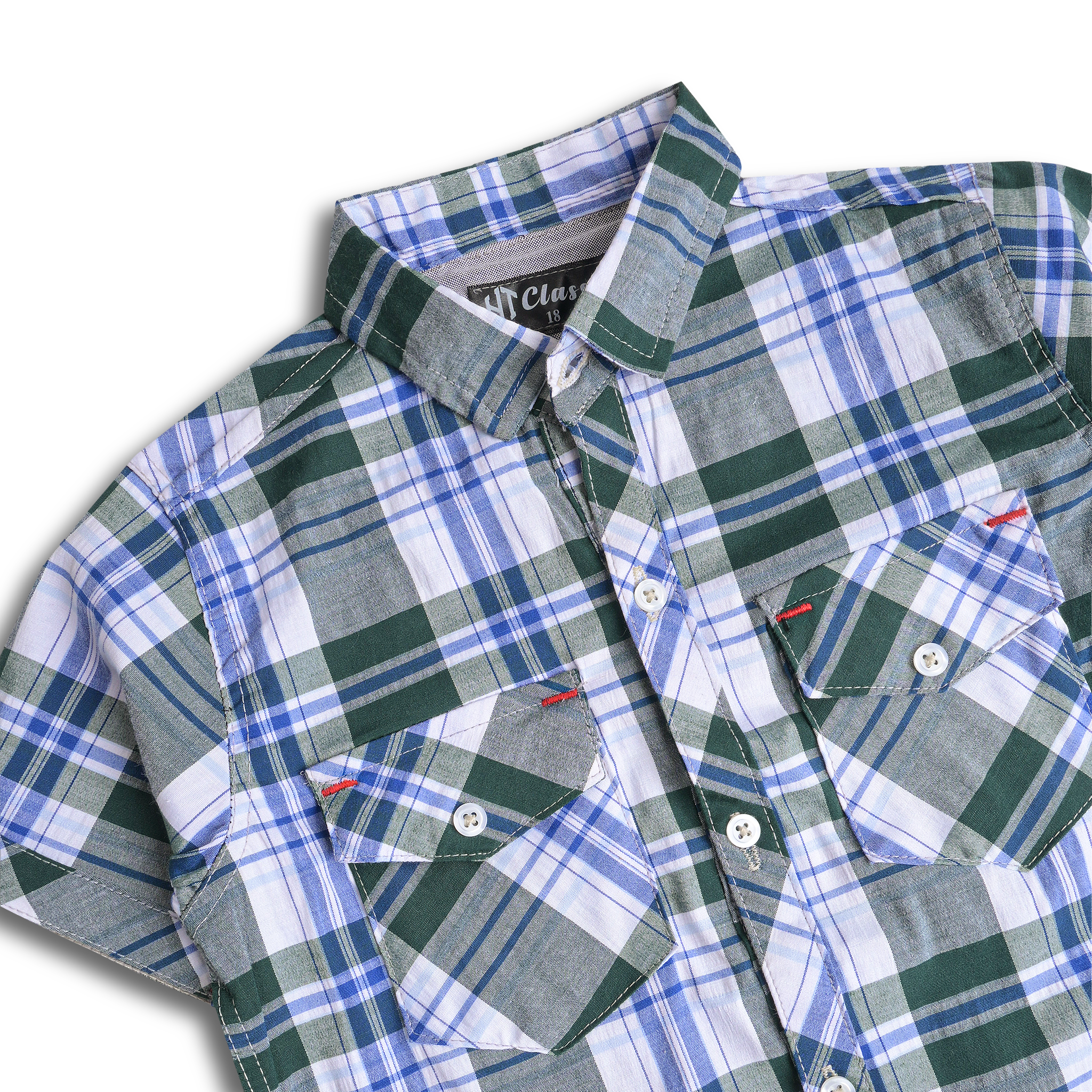 Multi Checkered Short Sleeves Shirt