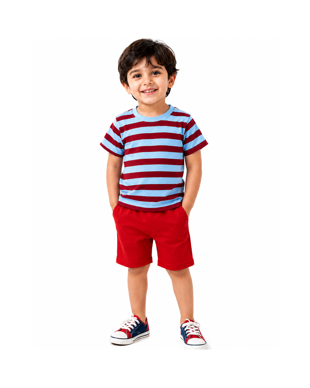 Red & Blue Striped 2Pc set
