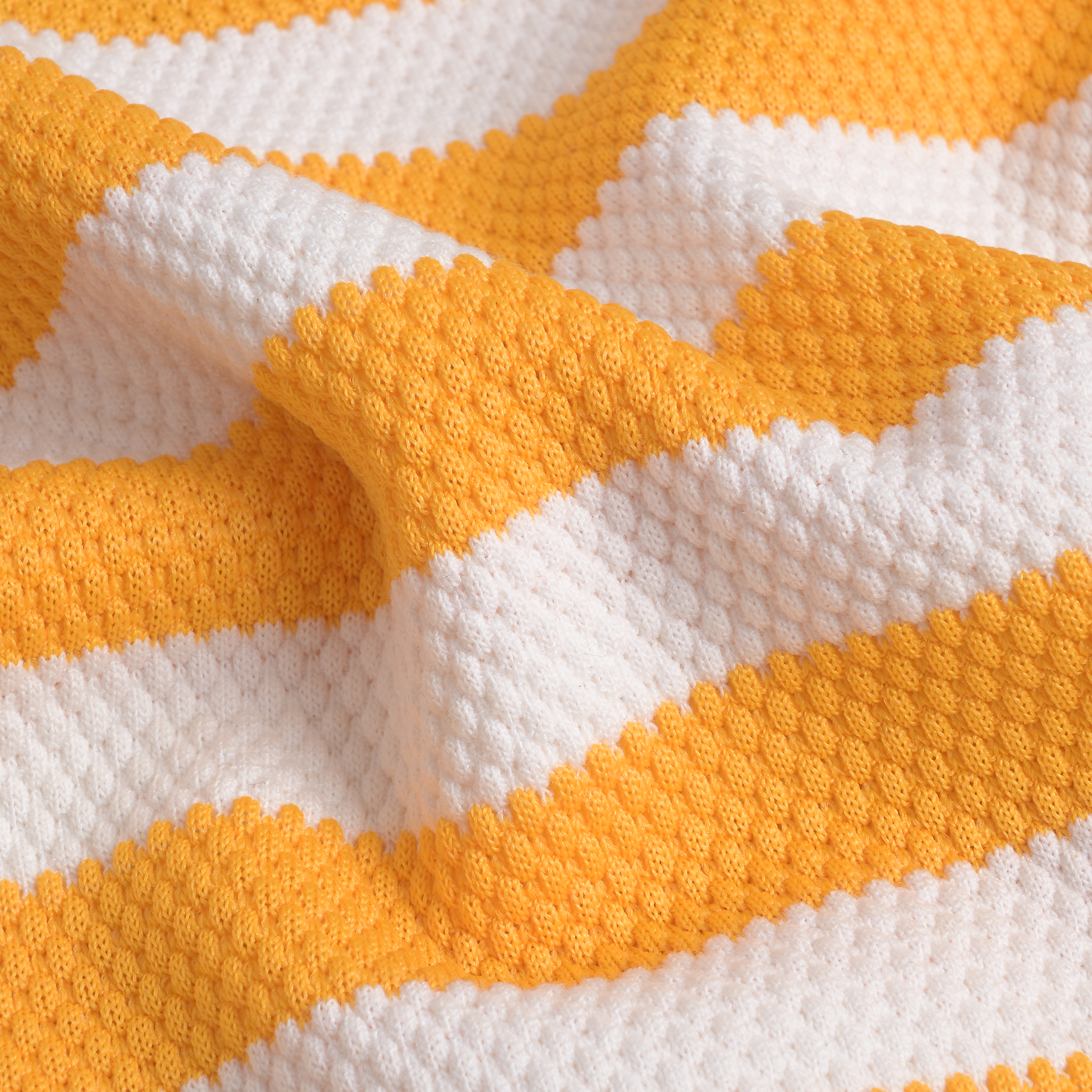 Boys’ Yellow & White Striped 2Pc Set