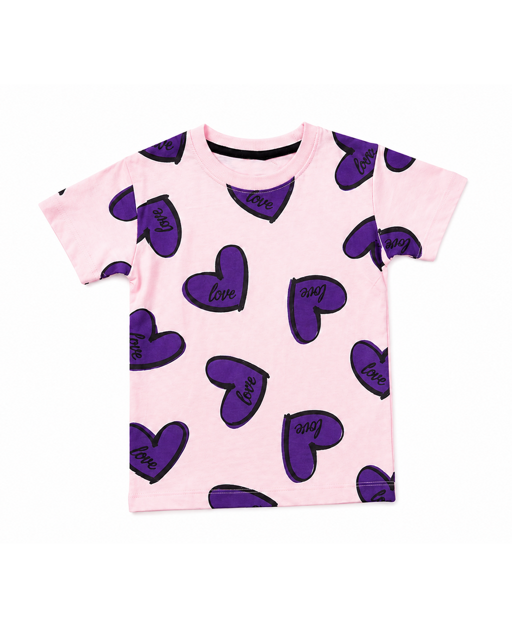 Girls Pink & Purple Heart 2Pc Set