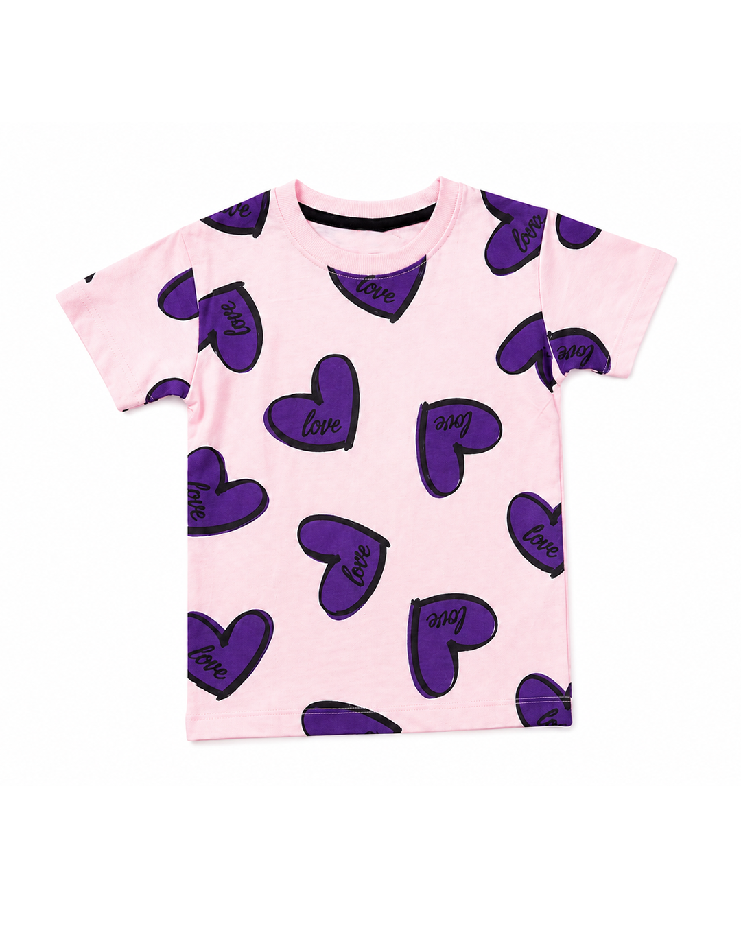 Girls Pink & Purple Heart 2Pc Set