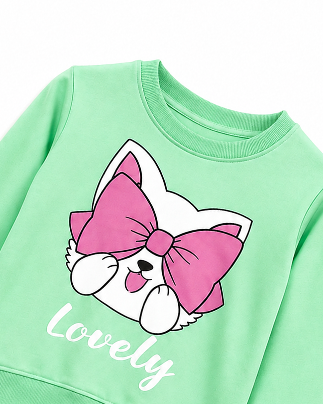 Girls’ Mint Green Lovely Bow Bunny 2 Pc set