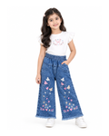 Light blue Embroidered Denim Jeans