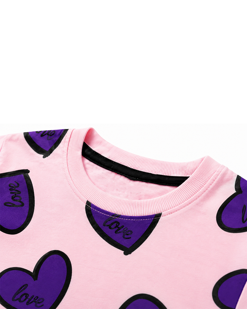 Girls Pink & Purple Heart 2Pc Set