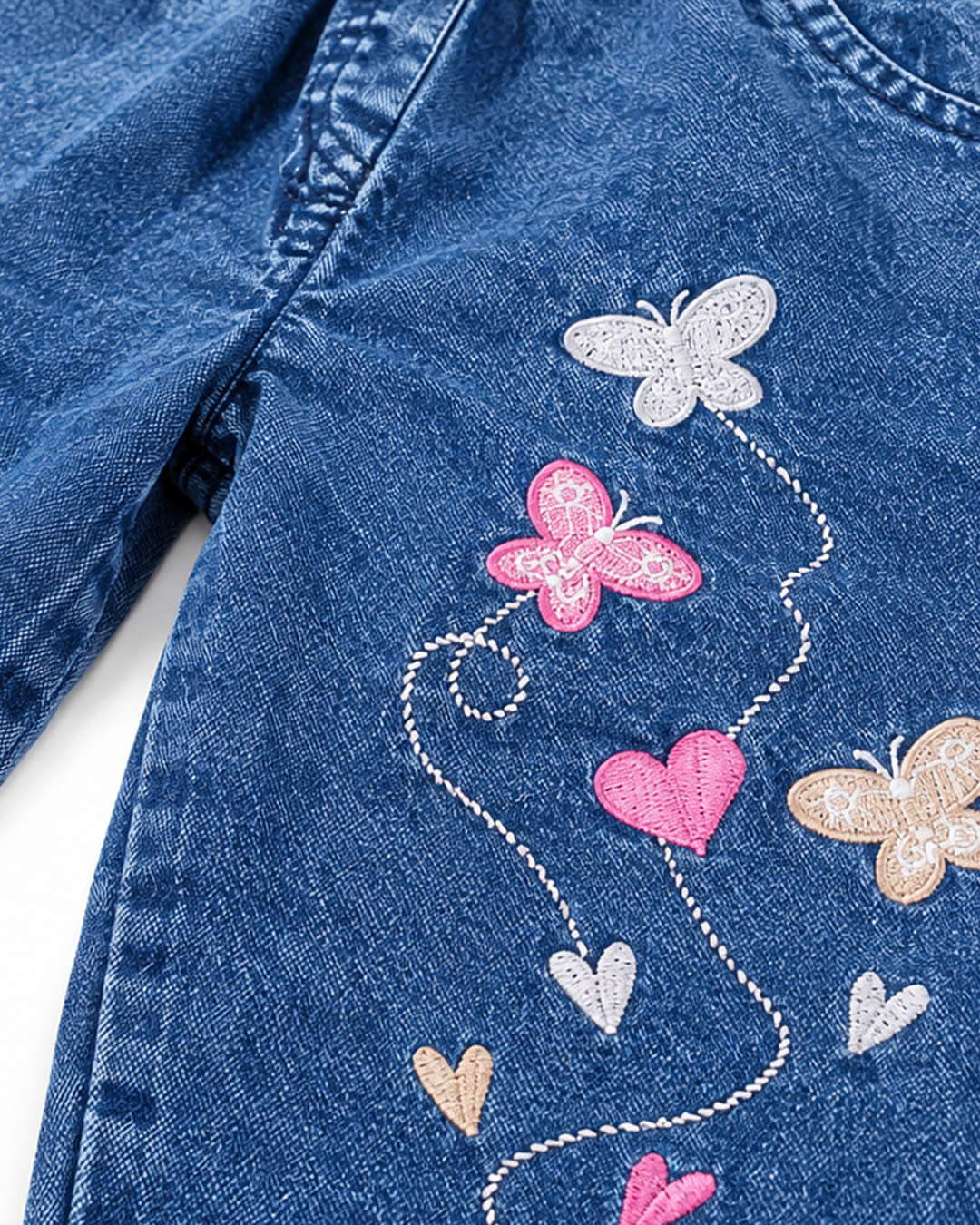 Light blue Embroidered Denim Jeans
