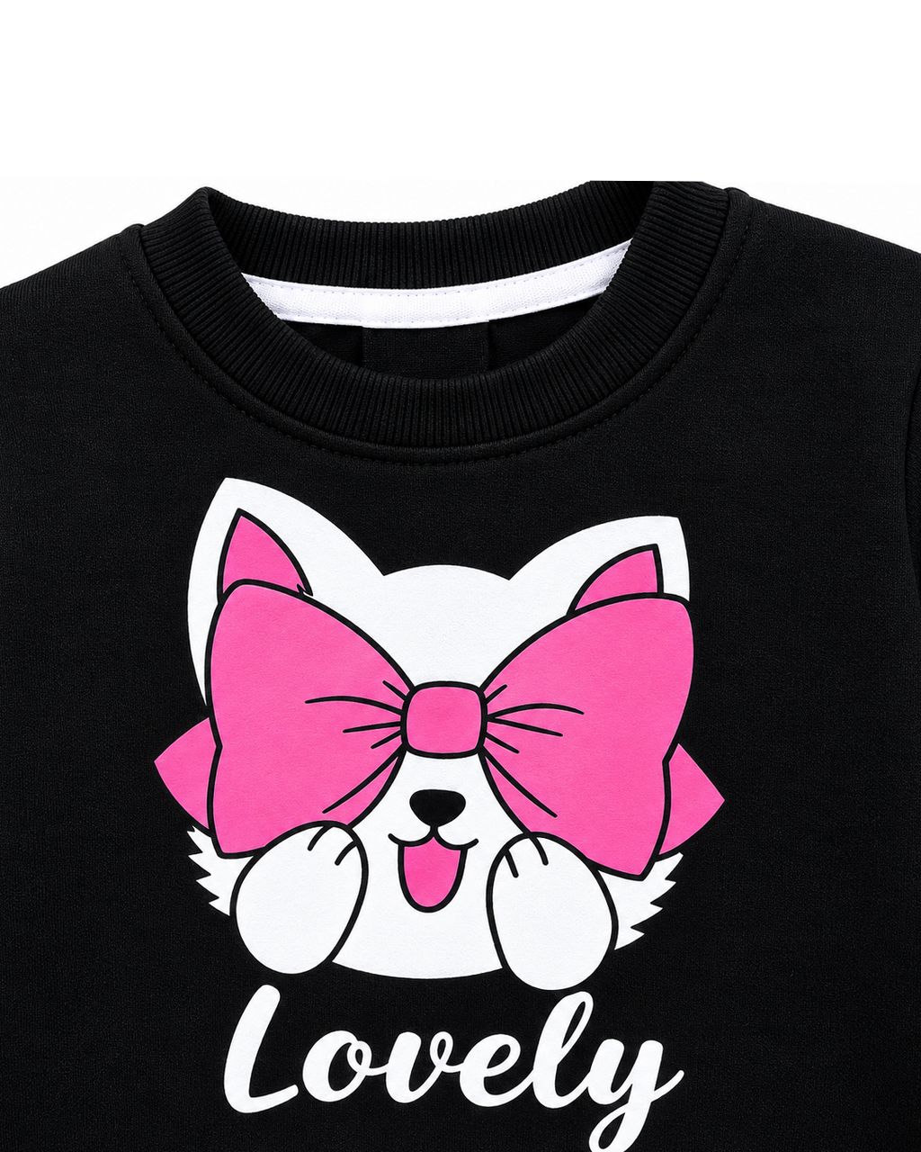 Black & Pink Lovely Bow Bunny 2 Pc set