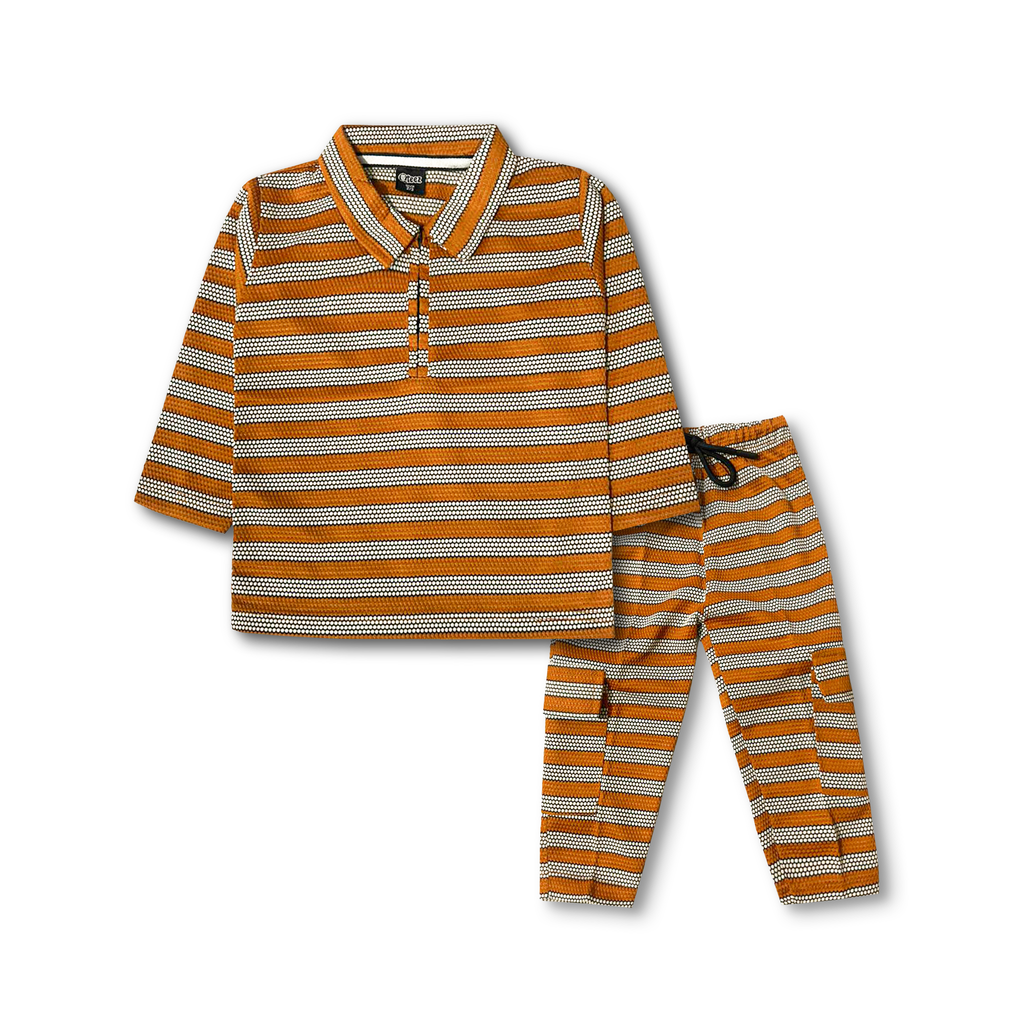 Rust Stripe Boys 2Pc Set