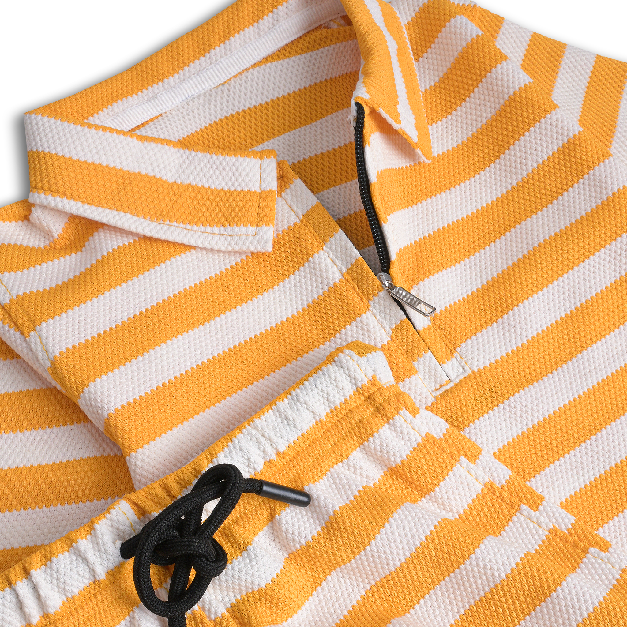 Boys’ Yellow & White Striped 2Pc Set