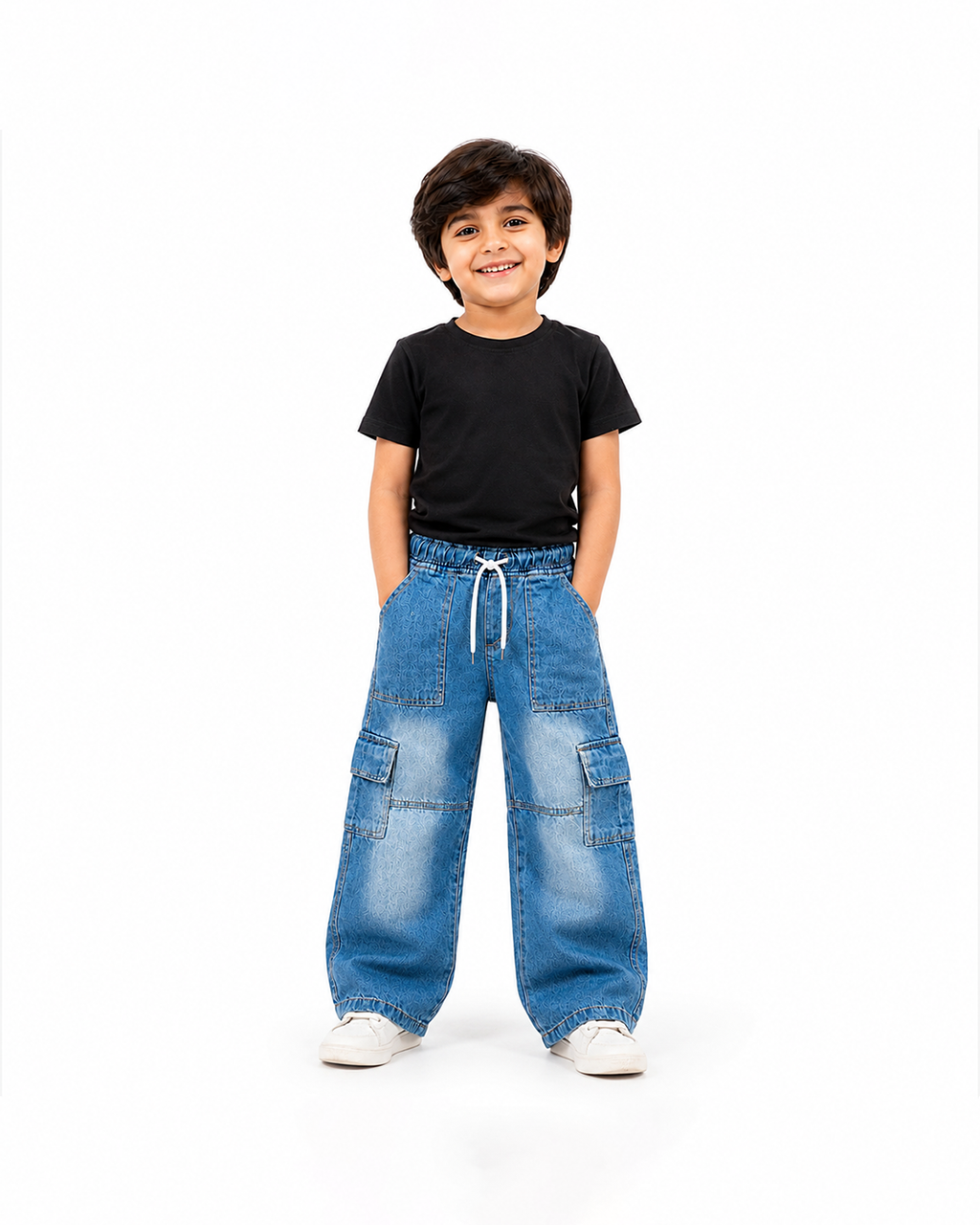 Blue Cargo Denim Pant