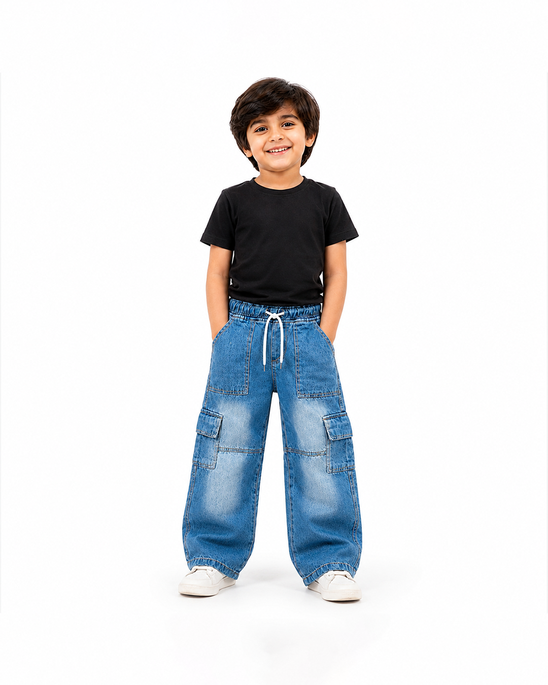 Blue Cargo Denim Pant