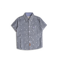 Classic Stripe Monkey Print Short Sleeve Shirt