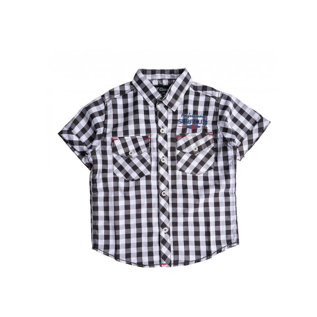 Classic Black & White Check Shirt