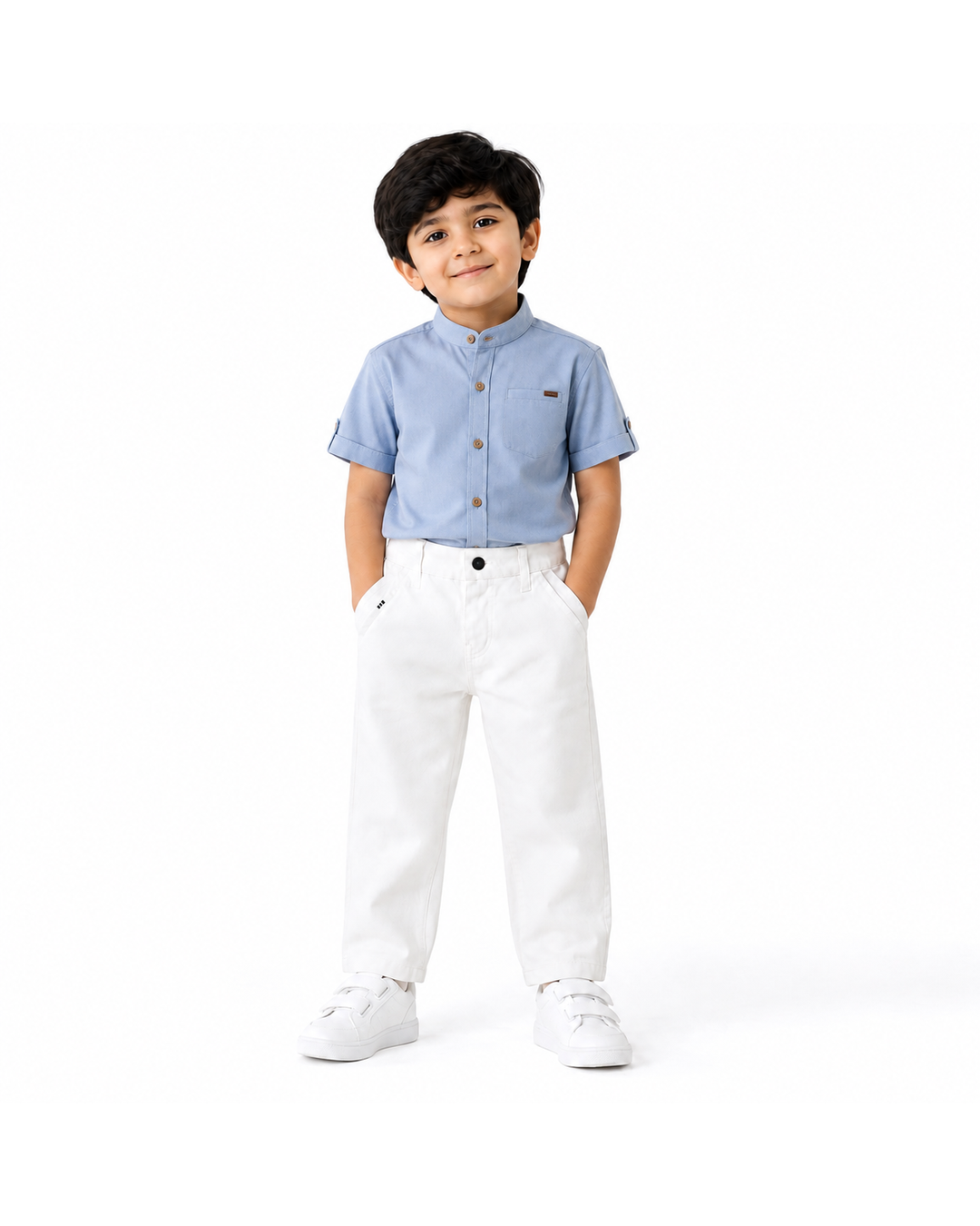 Classic White Kids Pants