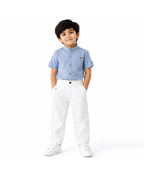 Classic White Kids Pants