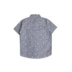 Classic Stripe Monkey Print Short Sleeve Shirt